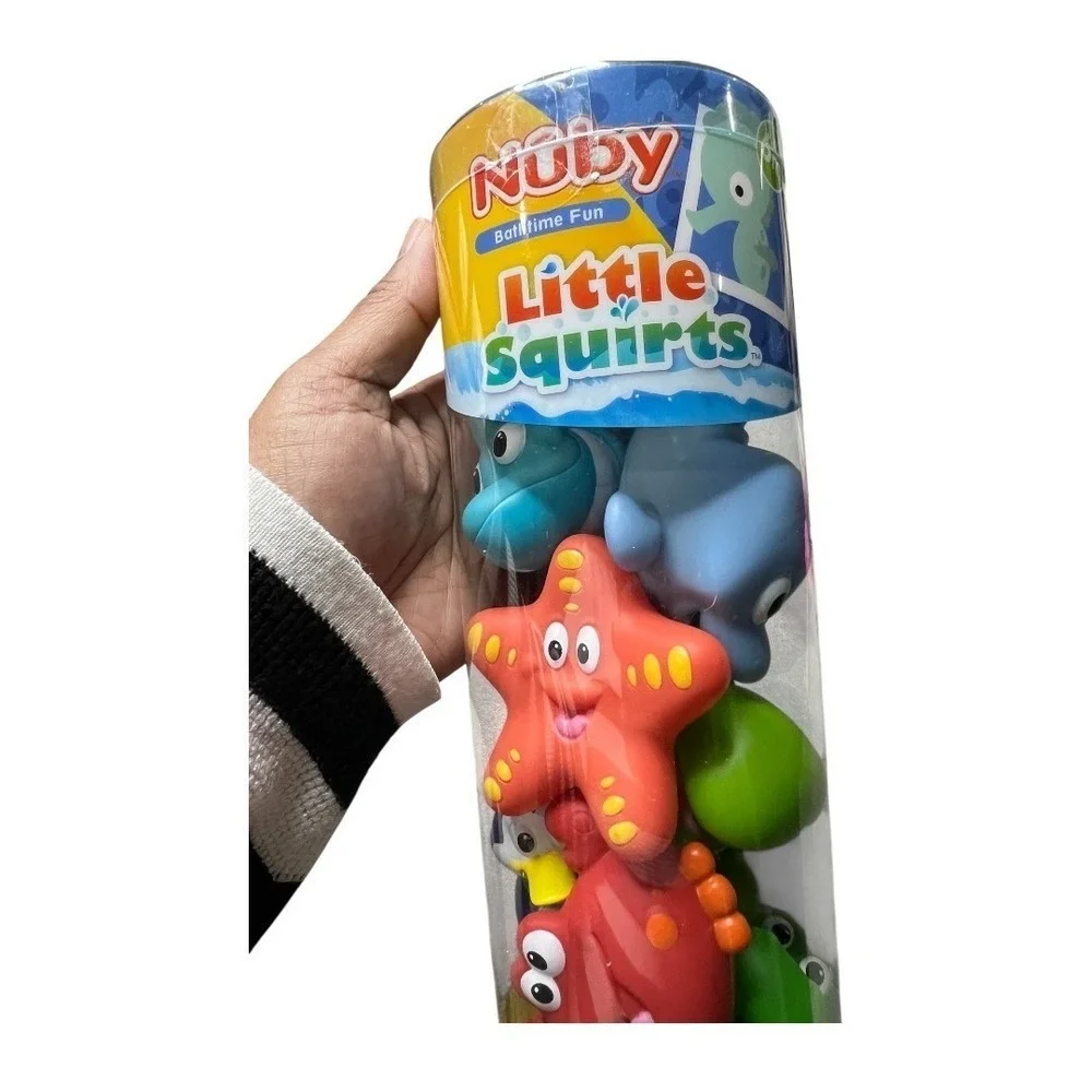 Fisher-Price Rock-a-Stack & Nuby Little Squirts 10pk Bath Toy Bundle -New